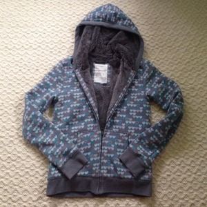 Furry Lined Heart Hoodie