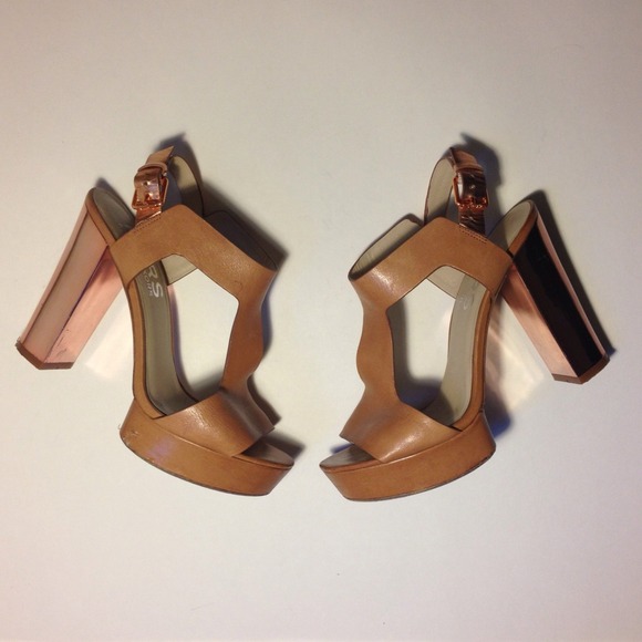 KORS Michael Kors Shoes - KORS Metallic Heel Sandals