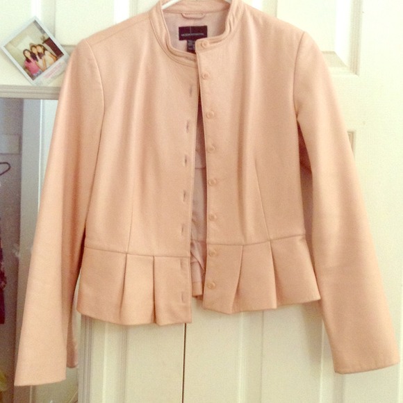 NUDE pink leather jacket