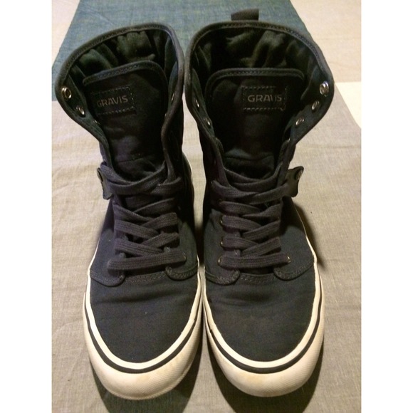 Navy Blue Reversible Gravis High Top Low Sneakers - Picture 3 of 4