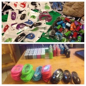 Iphone4/4s iphone5/5c/5s and android charger sets