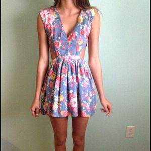 Floral cutout dress