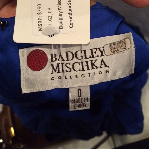 Blue Prom dress. Badgley Mischka size 0. - Picture 3 of 4