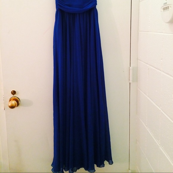 Blue Prom dress. Badgley Mischka size 0. - Picture 4 of 4