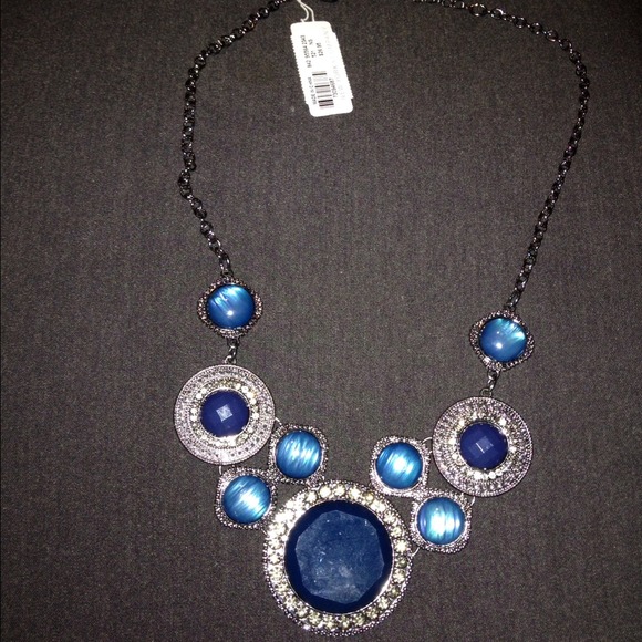 Blue & sliver New York & Company necklace.