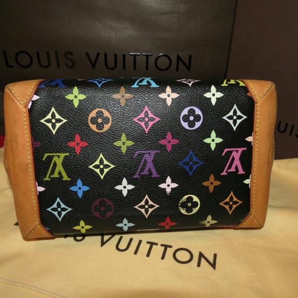 "NOT AVAILABLE" LVMonogram Multi Color Audra Bag - Picture 4 of 4