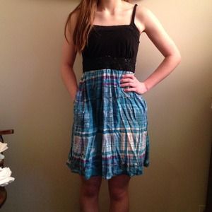 Black and Plaid Dress