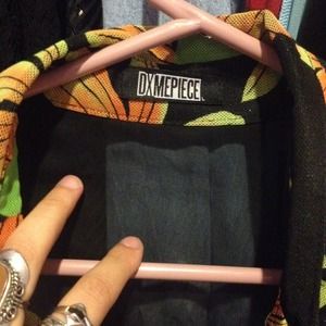 Dimepiece Mesh Button Up