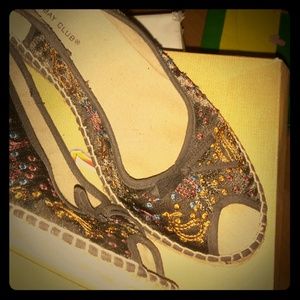 sparkly open toe heels