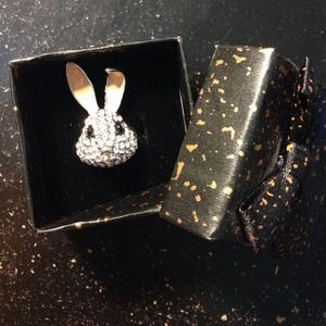 Rhinestone shiny crystal enlarge decorate rings