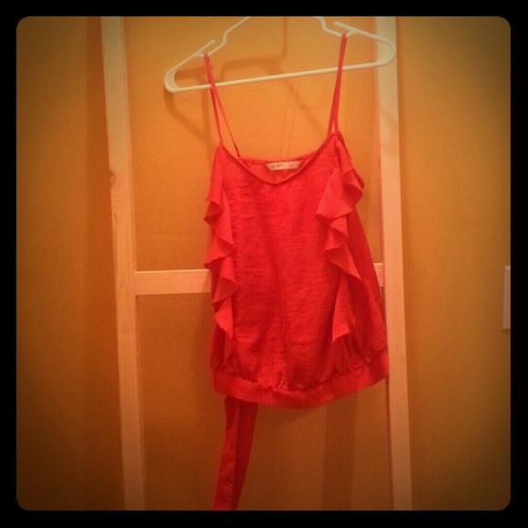 Silk red tank