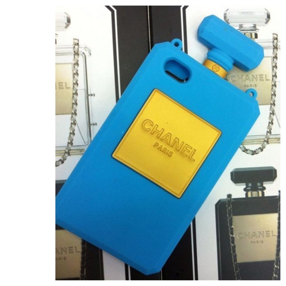 Neon Blue Iphone 4 4S 4G all 4 series Perfume Case