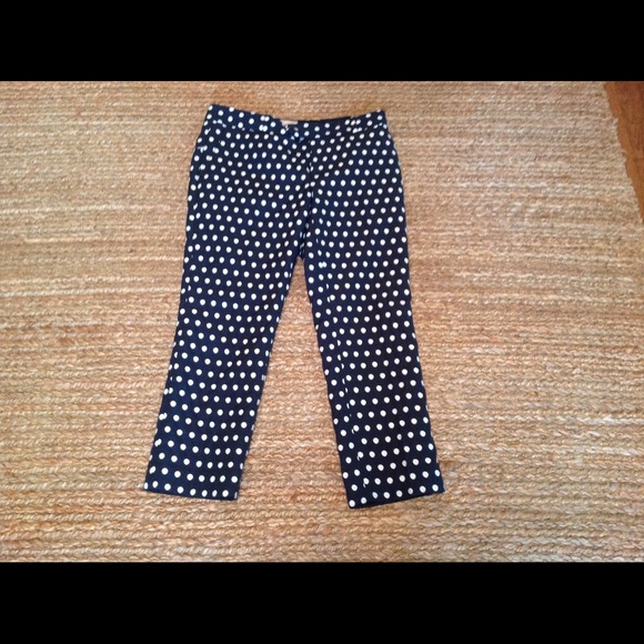 🚫RESERVED🚫 BR Navy polka dot ankle pants - Picture 2 of 4
