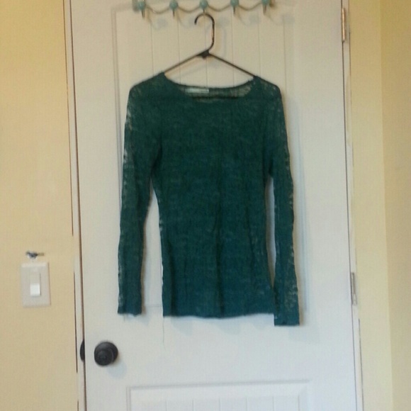 Dark turquoise lace shirt