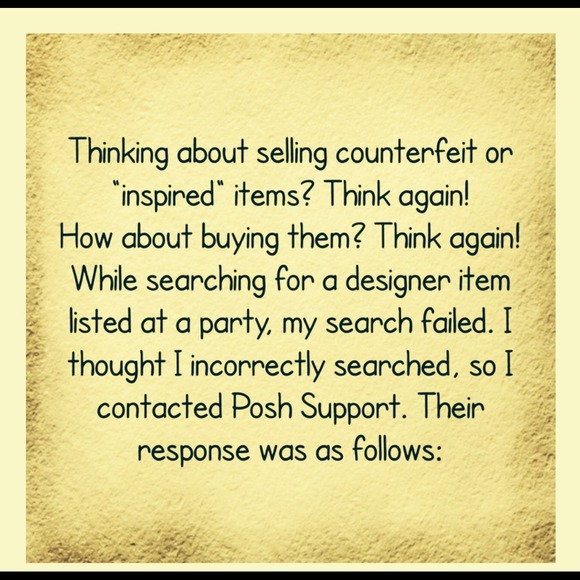 Other - FAKES, INSPIRED AND COUNTERFEIT