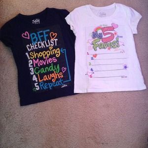 Girls Justice T Shirt Combo