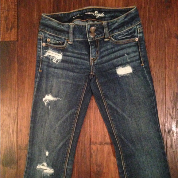 Ripped American Eagle Flare Jeans