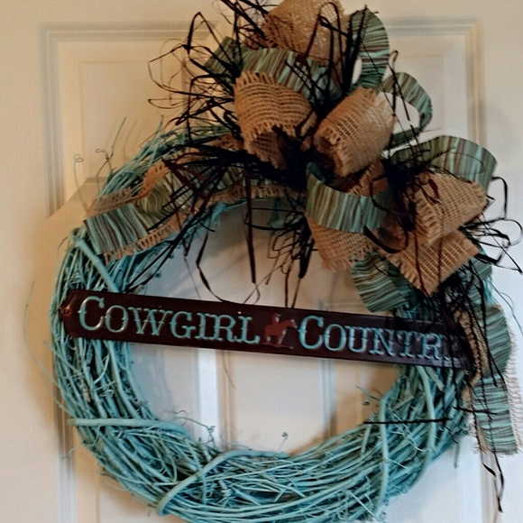 Cowgirl wreath. Pay pal only
