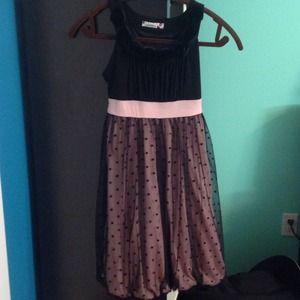 A black and pink dress.