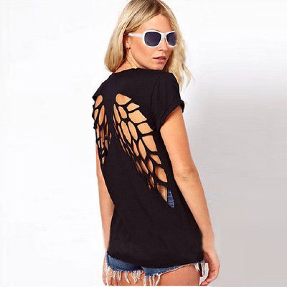 Tops - Cut out angel wings top