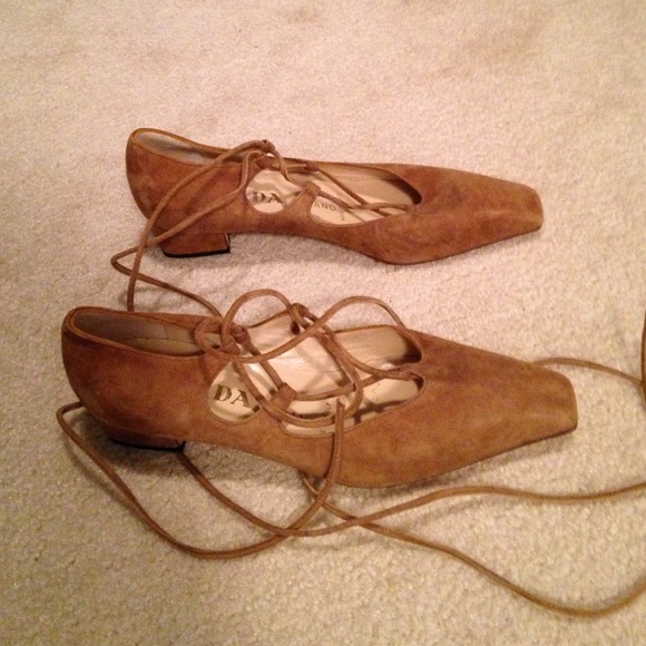 Prada Gladiator-style suede shoes, size 38 1/2.