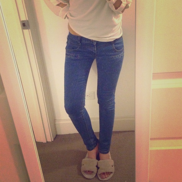 Korean blue denim jeans