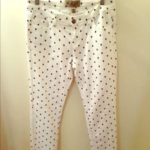 Poke dot skinny pants