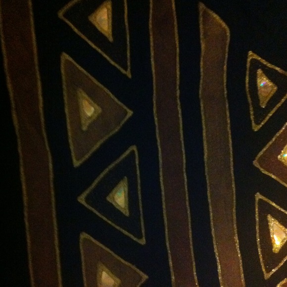 Vintage black and gold crop top - Picture 2 of 3