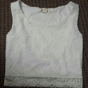 Cropped lace top