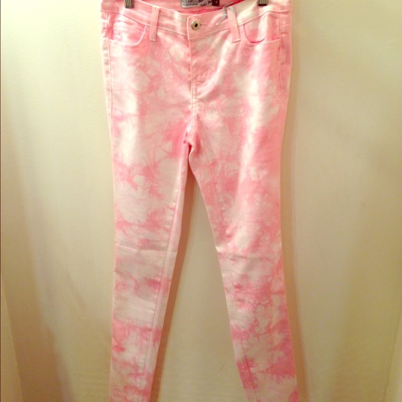 Pink skinny tie dye  pants
