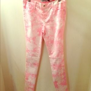 Pink skinny tie dye  pants
