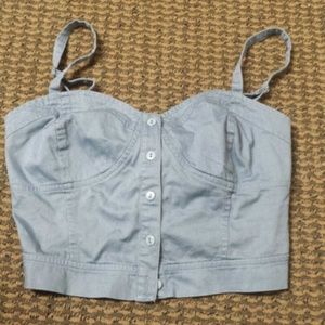 Denim bustier