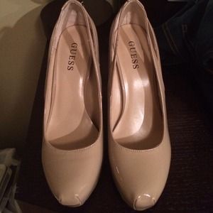 New nude guess shoes