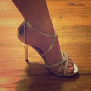 Silver Prom Heels