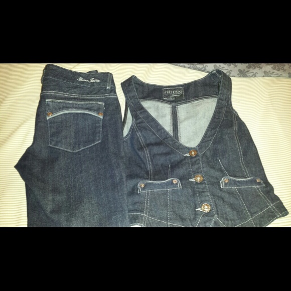 Guess Jean Vest and Matching Pants