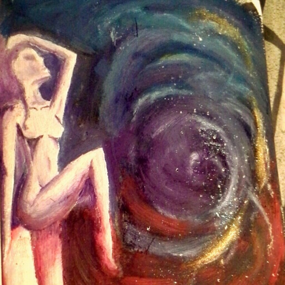 Glittert oil painting