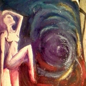 Glittert oil painting