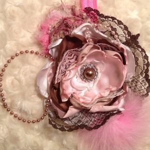 Satin flower headband