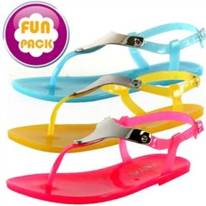 3 pairs jelly sandals