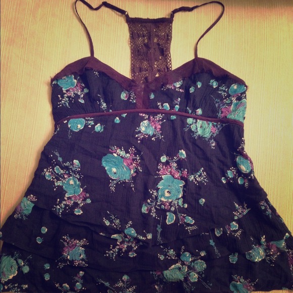 Free People Floral Tank