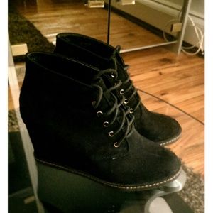 Forever 21 Suede Wedge Booties