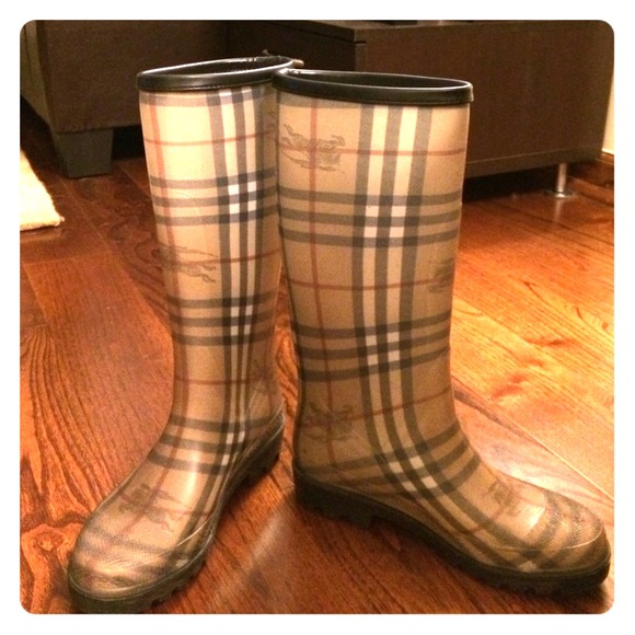 Burberry Haymarket Check Rain Boots