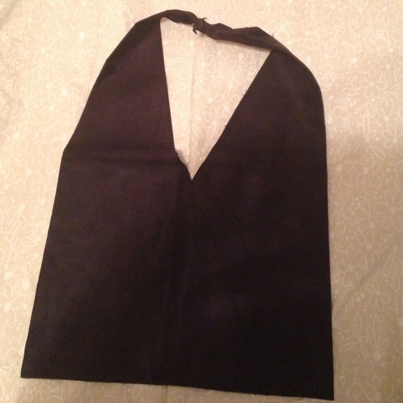 Black suede sack purse