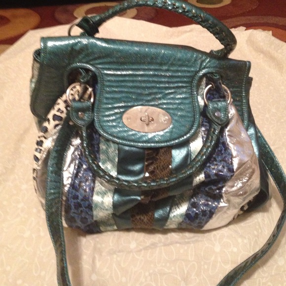 Acqua silver and blue handbag