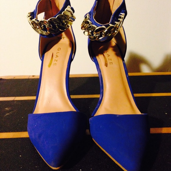 royal blue and gold heels