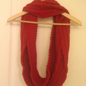 Red infinity scarf