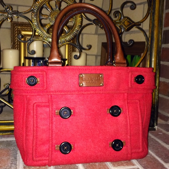 SOLD KATE SPADE Red Beantown Quinn Handbag Purse