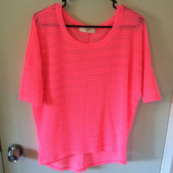 Hot pink knit sweater
