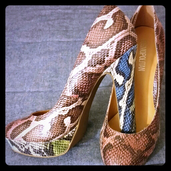 NEW!!! Snake skin- multicolored 5" heel