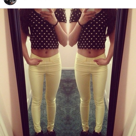 Yellow high waisted pants - Picture 1 of 1